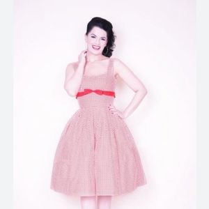 Bernie Dexter Red Polka Dot Midi Dress